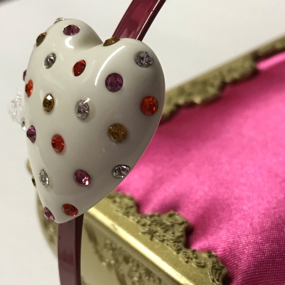 Betsey Johnson lucite crystal rhinestone headband